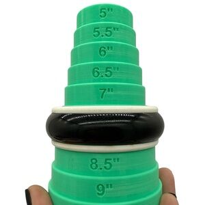 Western Germany Black & White Lucite Bangle-Vintage- Size 8”